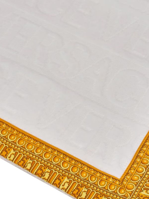 Versace White Baroque-Print Bath Mat | Browns Rugs