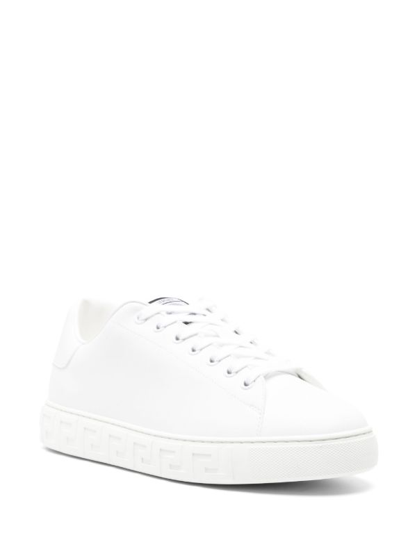 Versace White Greca Faux Leather Sneakers | Browns Low-Tops