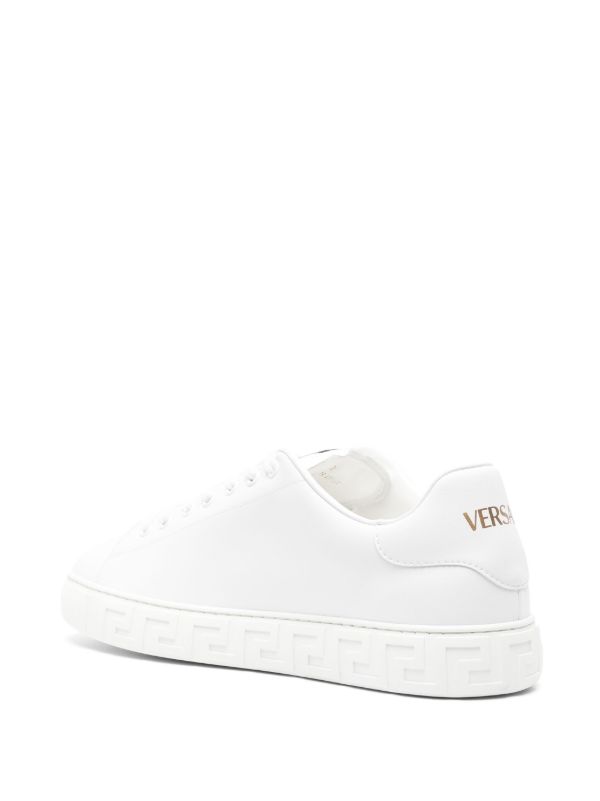 Versace White Greca Faux Leather Sneakers | Browns Low-Tops