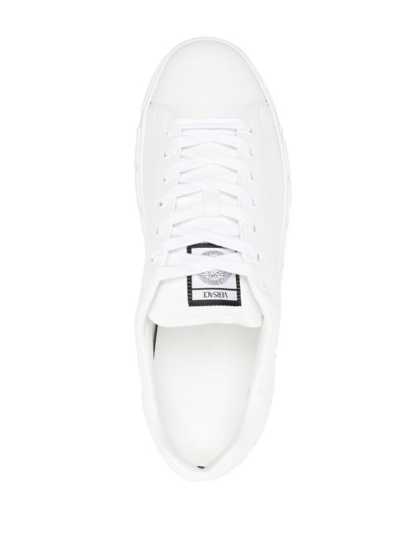 Versace White Greca Faux Leather Sneakers | Browns Low-Tops