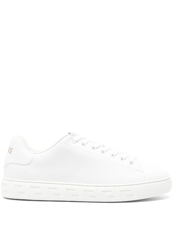 Versace White Greca Faux Leather Sneakers | Browns Low-Tops