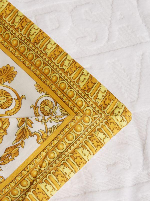 Versace White I Love Baroque Cotton Towel | Browns Towels