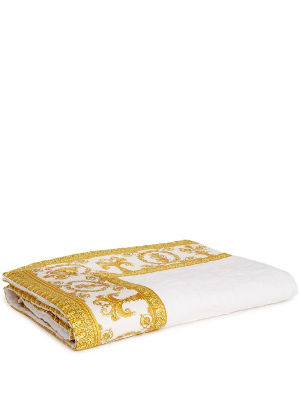 Versace white I Love Baroque cotton towel | Browns Towels