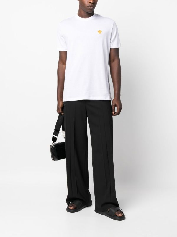 Versace White Medusa Head Embroidered T-shirt | Browns T-Shirts