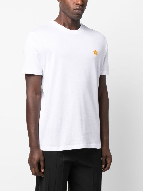 Versace White Medusa Head Embroidered T-shirt | Browns T-Shirts