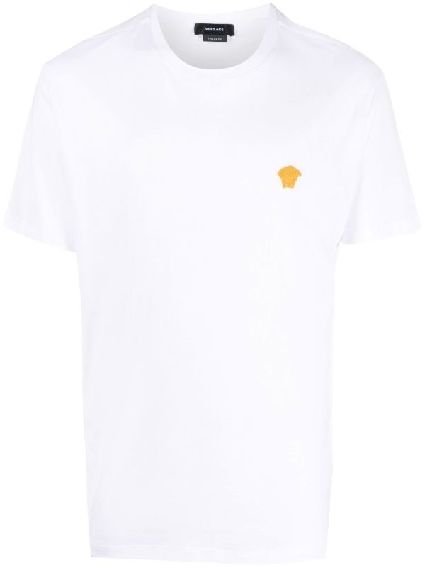 Versace White Medusa Head Embroidered T-shirt | Browns T-Shirts