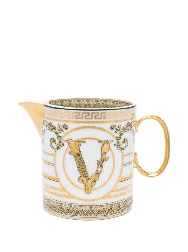Versace White Virtus Gala Creamer | Browns Cups & Tea Sets