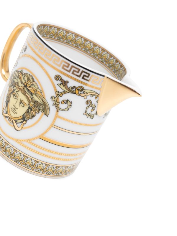 Versace White Virtus Gala Creamer | Browns Cups & Tea Sets