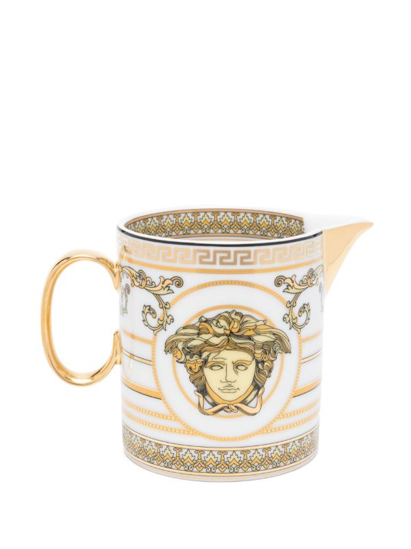 Versace White Virtus Gala Creamer | Browns Cups & Tea Sets