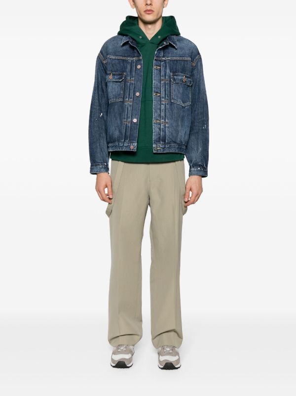 Visvim Green Ultimate Jumbo Cotton Hoodie | Browns Hoodies