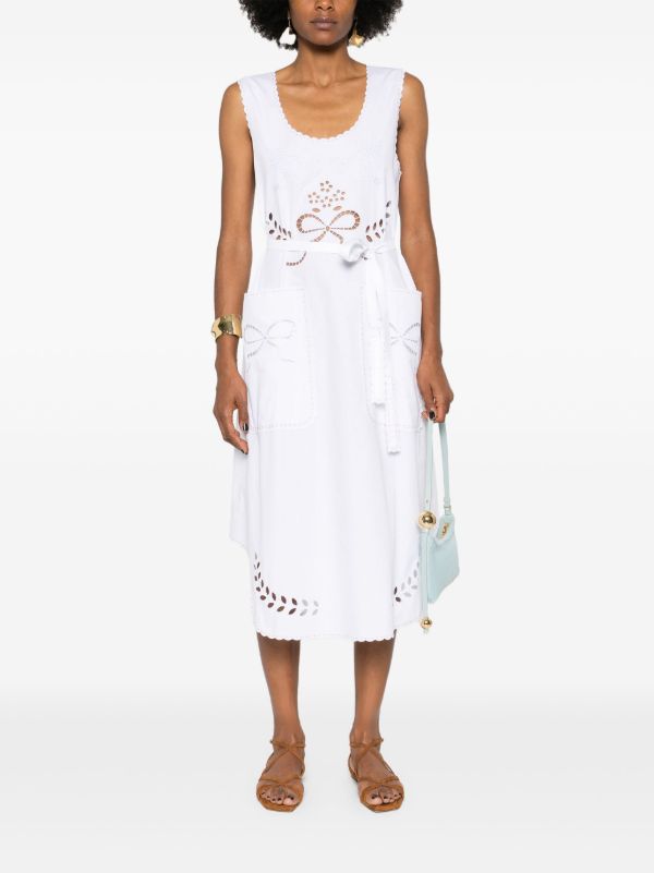 Vita Kin White Cut-Embroidered Cotton Dress | Browns Day Dresses