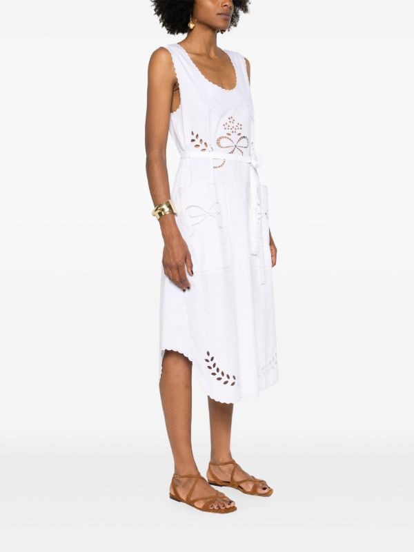 Vita Kin White Cut-Embroidered Cotton Dress | Browns Day Dresses