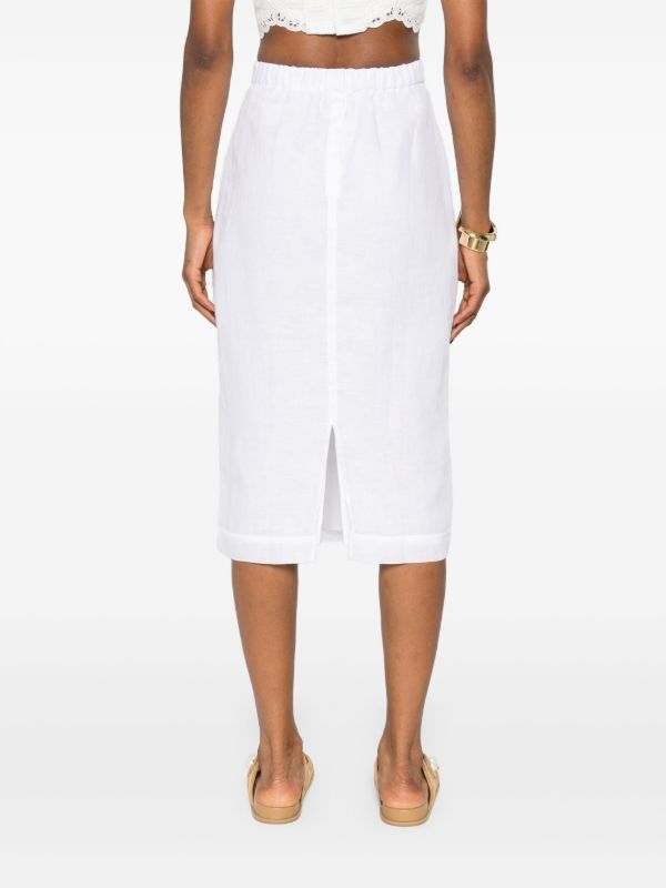 Vita Kin White Cut-Embroidered Linen Skirt | Browns High-Waisted Skirts