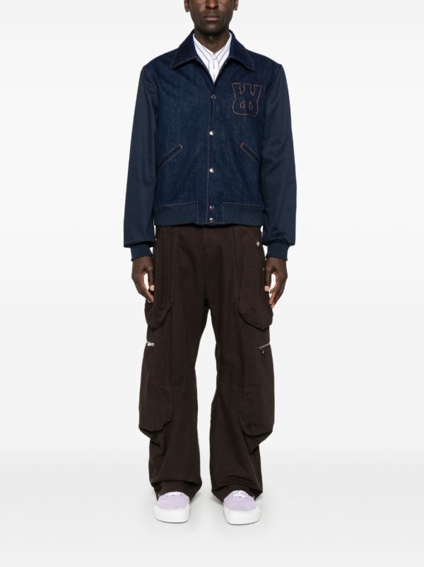 Wales Bonner Echo Varsity Jacket | Browns Denim Jackets