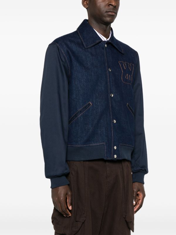 Wales Bonner Echo Varsity Jacket | Browns Denim Jackets