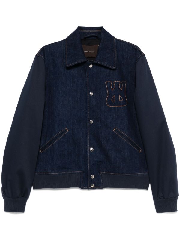 Wales Bonner Echo varsity jacket | Browns Denim Jackets
