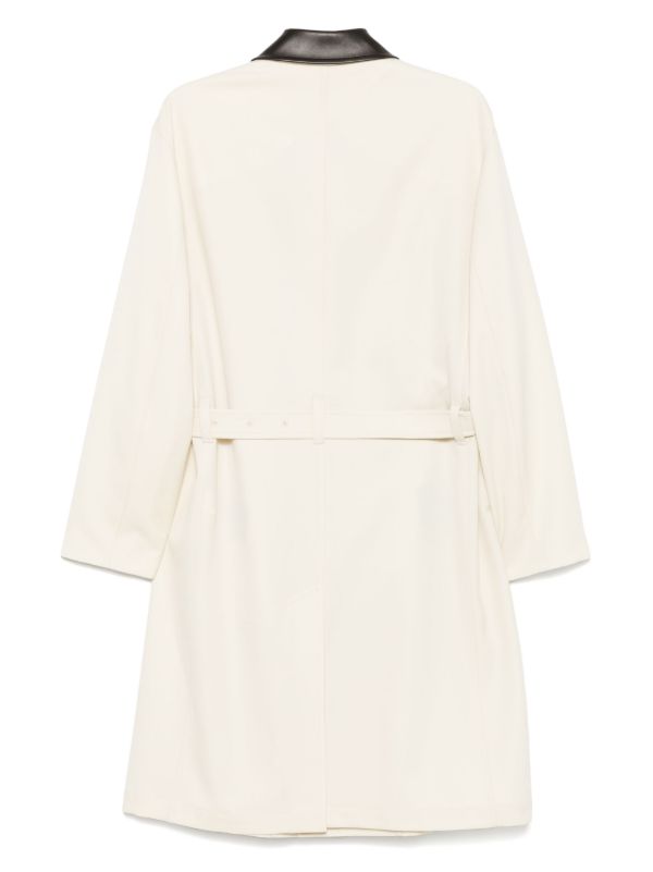 Wales Bonner White The Noon Crombie Car Coat | Browns Single Breasted Coats