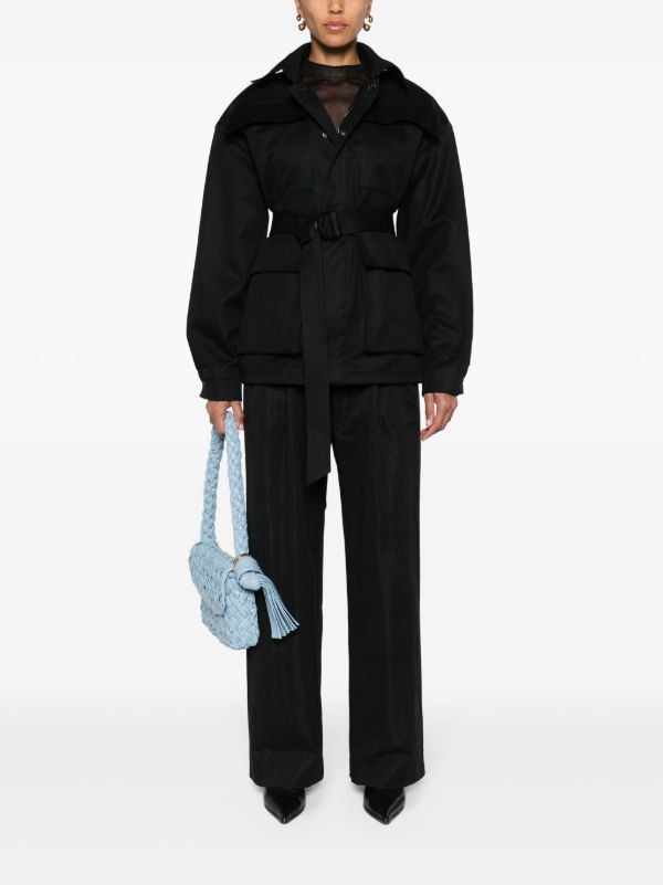 WARDROBE.NYC Black Micro Pleated Tailored Trousers | Browns Slacks