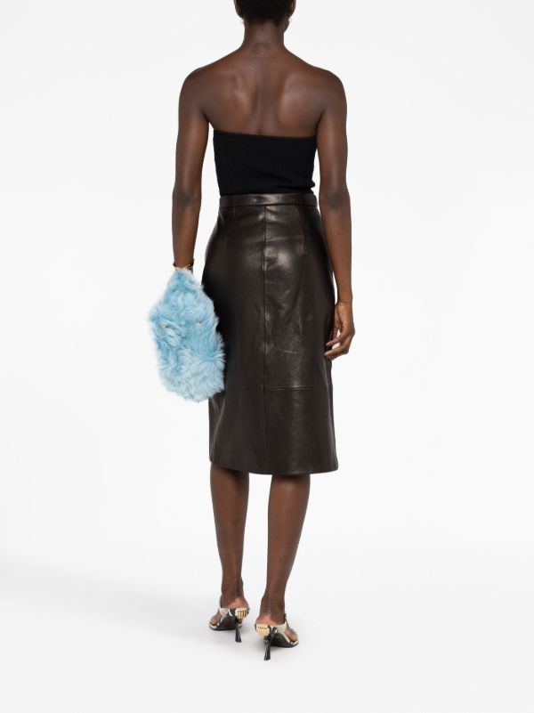 WARDROBE.NYC Black Ribbed Strapless Top | Browns Knitted Tops