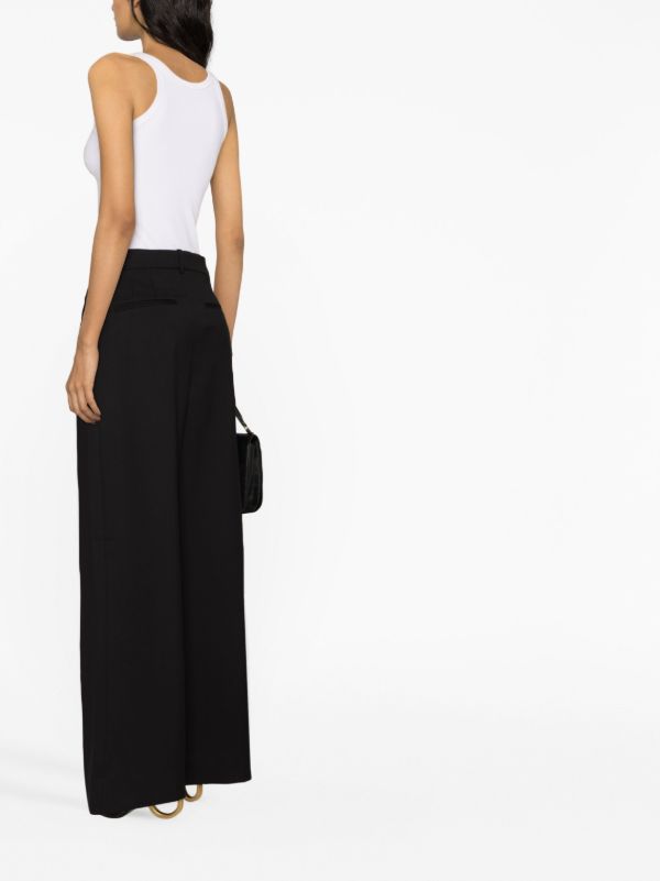 WARDROBE.NYC Black Wide-leg Wool Trousers | Browns Slacks