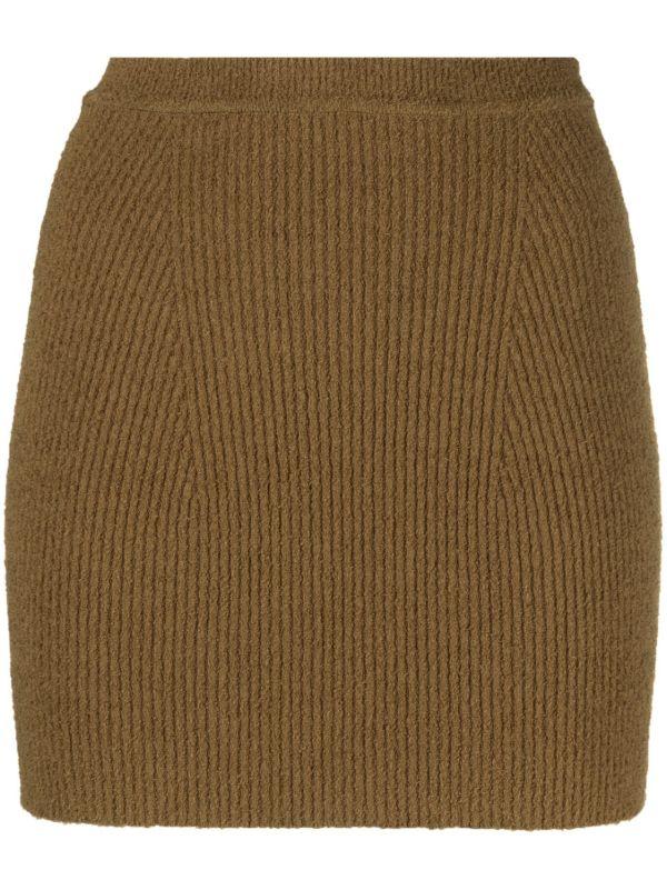 WARDROBE.NYC Brown ribbed-knit mini skirt | Browns Knitted Skirts