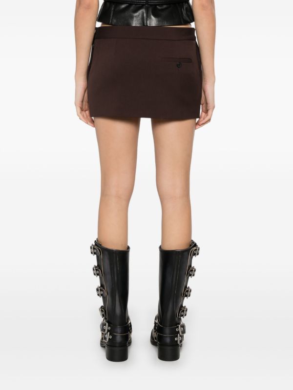 WARDROBE.NYC Brown Wool Skirt | Browns Fitted Skirts