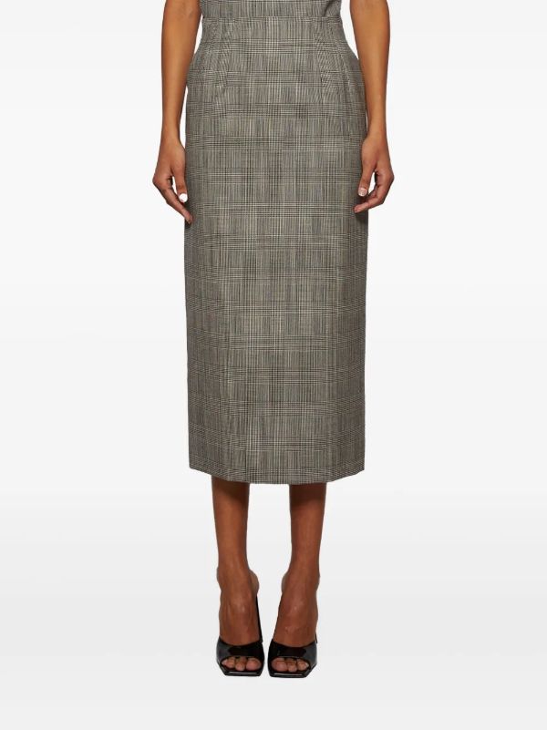 WARDROBE.NYC Grey Countour Skirt | Browns Pencil Skirts