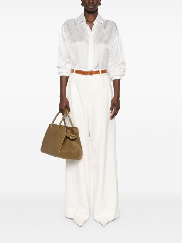 WARDROBE.NYC Neutral Wool Wide-Leg Trousers | Browns Wide-Leg Pants