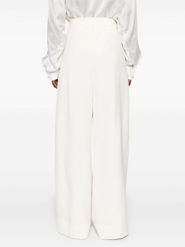 WARDROBE.NYC Neutral Wool Wide-Leg Trousers | Browns Wide-Leg Pants