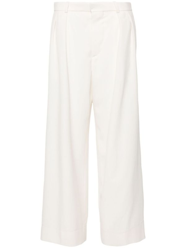 WARDROBE.NYC Neutral Wool Wide-Leg Trousers | Browns Wide-Leg Pants