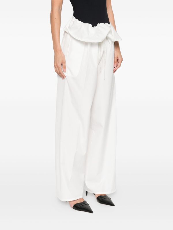 WARDROBE.NYC Ruffled-waist Trousers | Browns Straight-Leg Pants