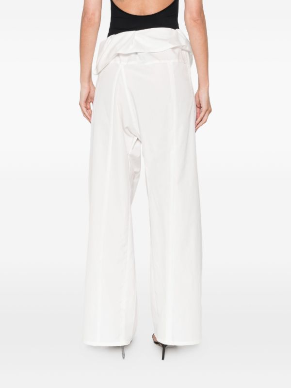 WARDROBE.NYC Ruffled-waist Trousers | Browns Straight-Leg Pants