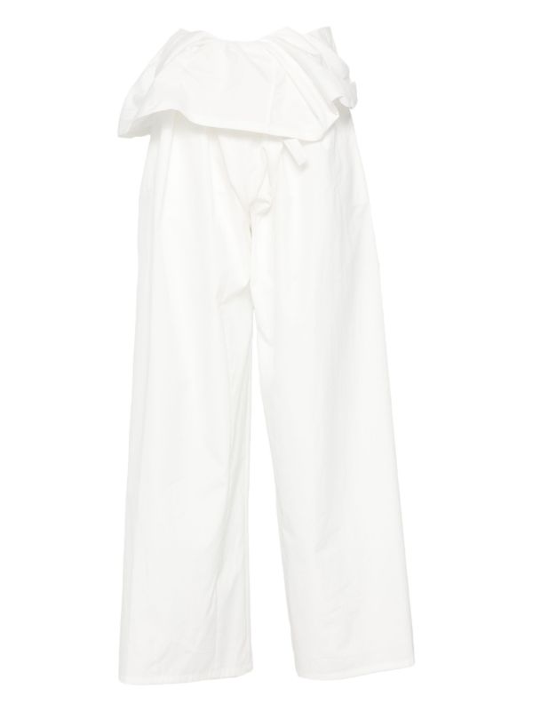 WARDROBE.NYC ruffled-waist trousers | Browns Straight-Leg Pants