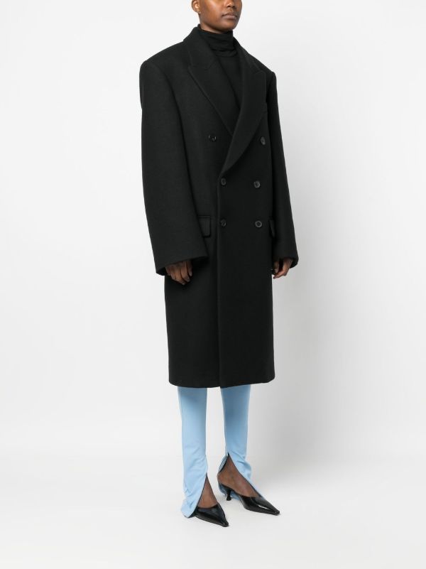 WARDROBE.NYC X Hailey Bieber Black Wool Coat | Browns Double Breasted & Peacoats