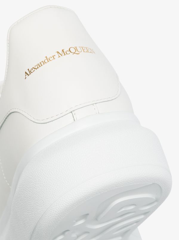 White & Gold Logo Alexander McQueen White Oversized Sneakers | Browns Low-Tops