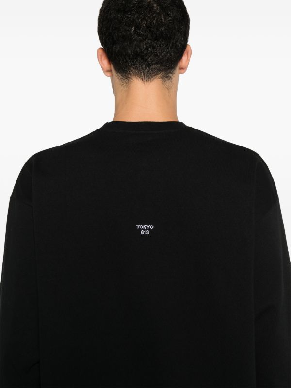 WTAPS Black Slogan-Embroidered T-Shirt | Browns T-Shirts
