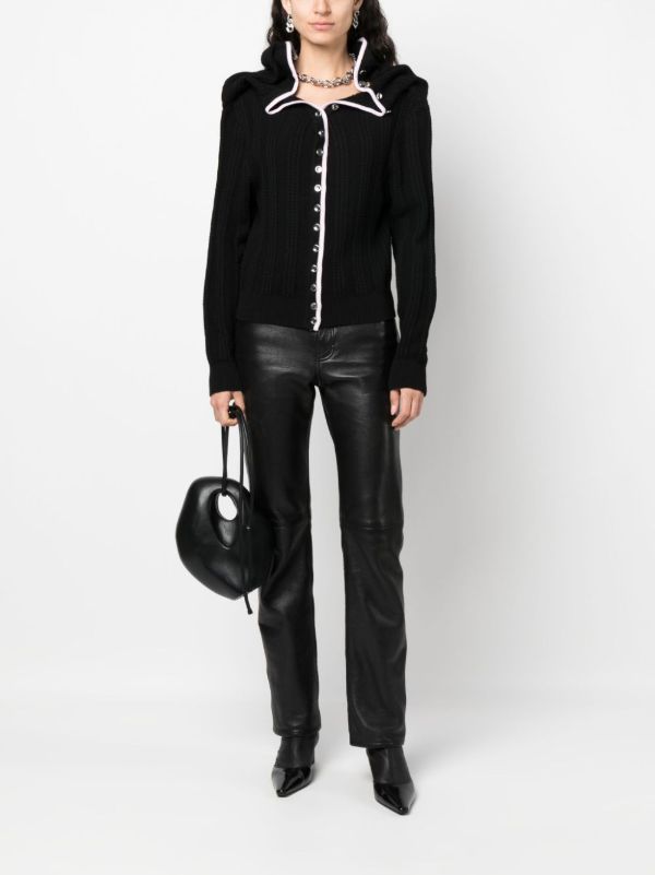 Y/Project Black Evergreen Merino Wool Cardigan | Browns Cardigans