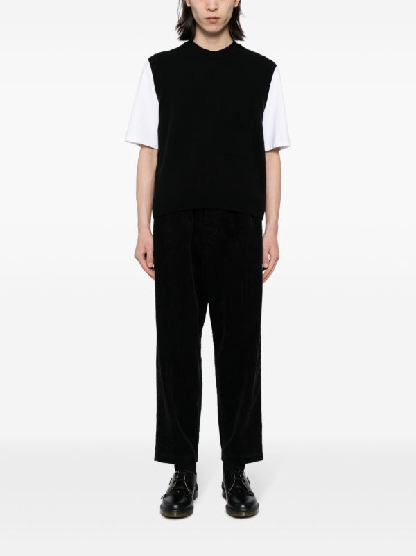 YMC Black Alva Corduroy Tapered Trousers | Browns Regular-Fit & Straight Leg Pants