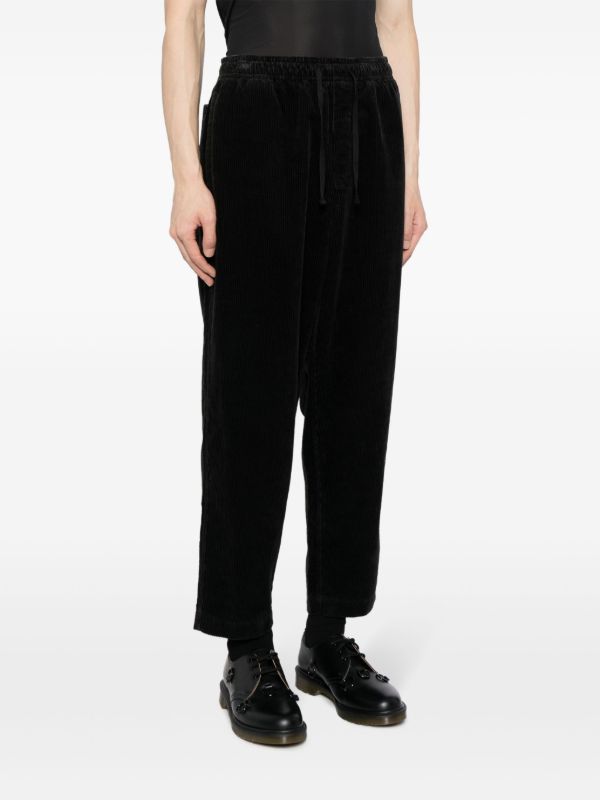 YMC Black Alva Corduroy Tapered Trousers | Browns Regular-Fit & Straight Leg Pants
