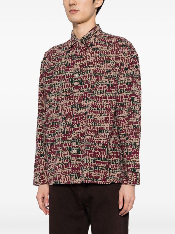 YMC Multicoloured Mitchum Abstract-Print Shirt | Browns Shirts