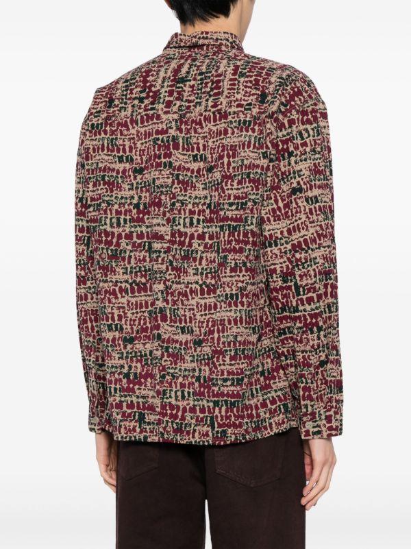 YMC Multicoloured Mitchum Abstract-Print Shirt | Browns Shirts
