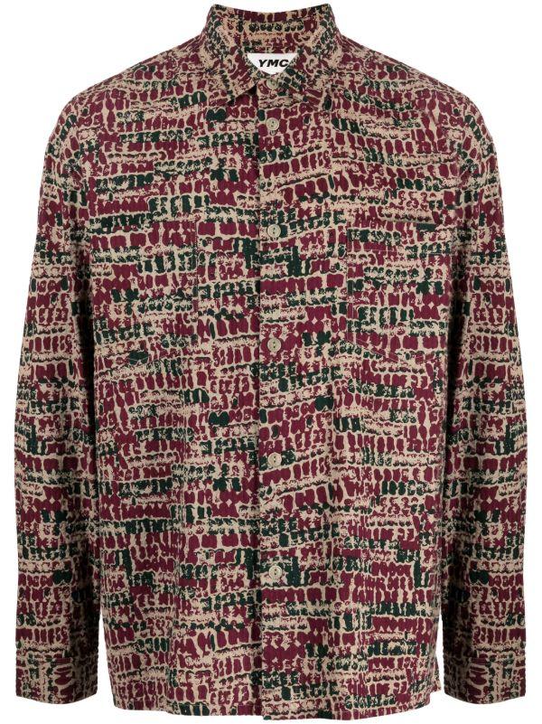 YMC Multicoloured Mitchum Abstract-Print Shirt | Browns Shirts