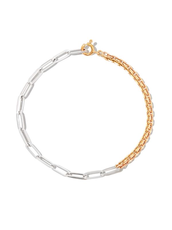 Yvonne Léon 18K yellow and white gold Solitaire chain bracelet | Browns Bracelets