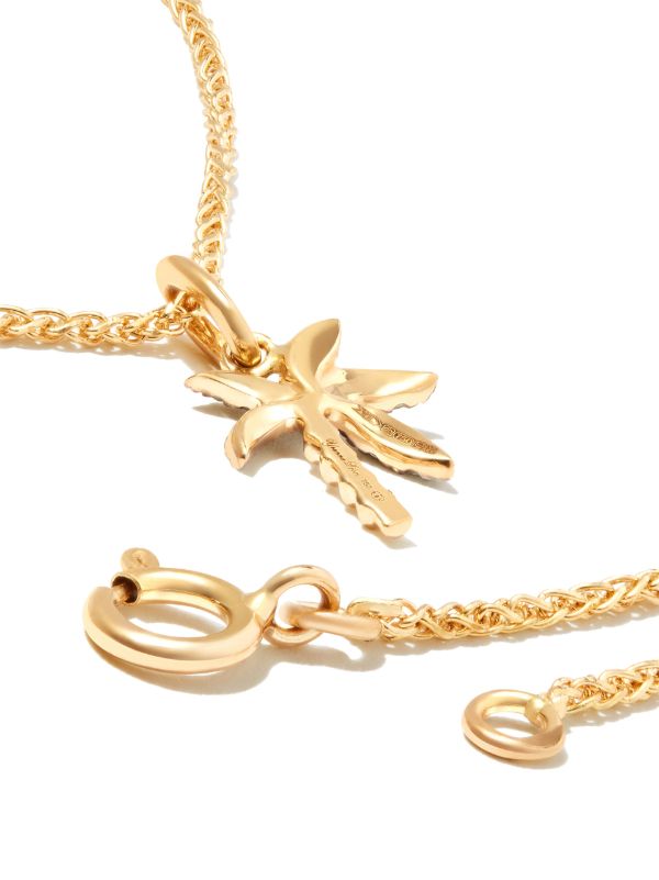 Yvonne Léon 18K Yellow Gold And Diamond Palm Tree Necklace | Browns Necklaces