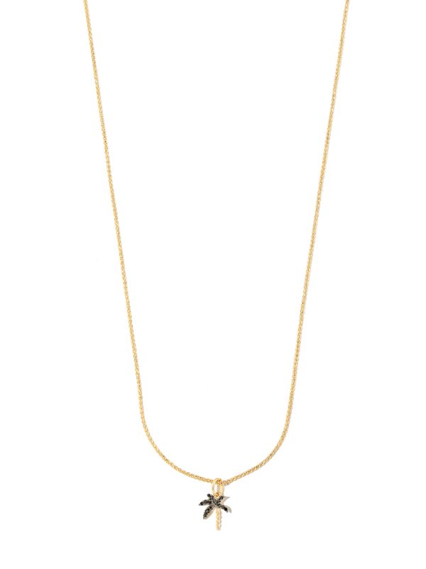 Yvonne Léon 18K Yellow Gold And Diamond Palm Tree Necklace | Browns Necklaces