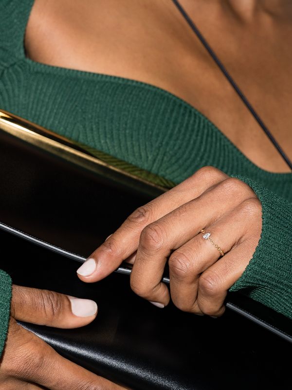 Yvonne Léon 18K Yellow Gold Mixed Chain Diamond Ring | Browns Fine Rings