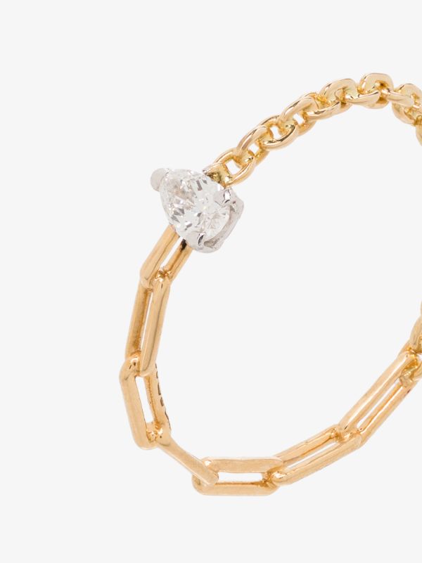 Yvonne Léon 18K Yellow Gold Mixed Chain Diamond Ring | Browns Fine Rings
