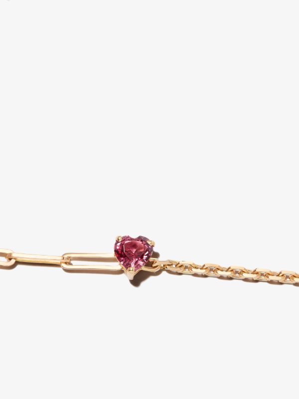 Yvonne Léon 18K Yellow Gold Mixed Chain Rhodolite Bracelet | Browns Fine Bracelets