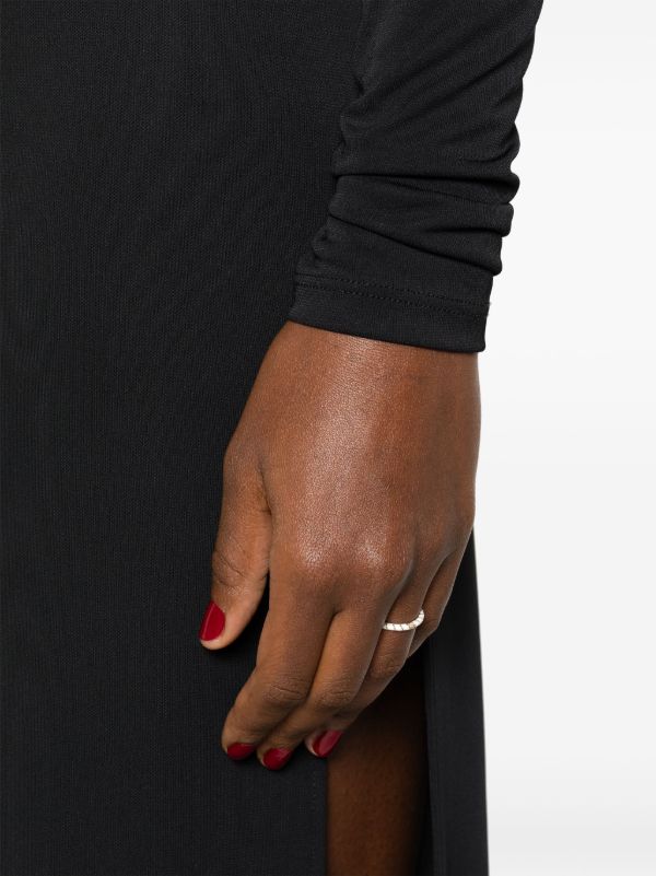 Yvonne Léon 9K Yellow Gold Alliance Torsade Email Diamond Band Ring | Browns Fine Rings