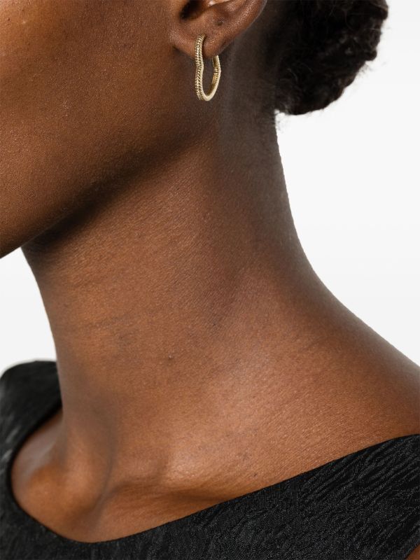 Yvonne Léon 9K Yellow Gold Coeur Heart Hoop Earrings | Browns Fine Earrings